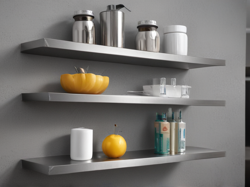 stainless floating shelves